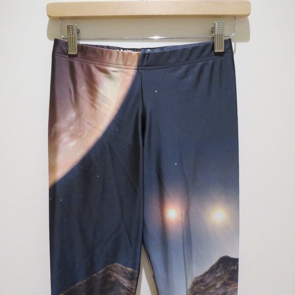 BLACKMILK Mountains Of Mars 2.0 Leggings Alt Punk Goth Stretch Shine - Size M - Picture 4 of 15